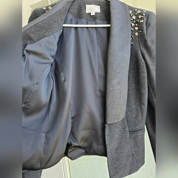 Alberto Makali Vintage Black Blazer with Studded Lapel - Picture 10 of 11